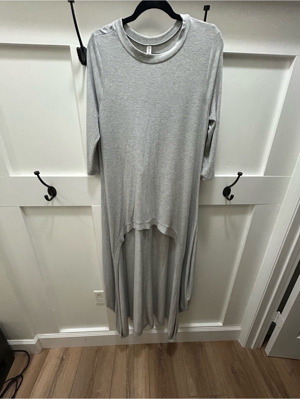 Light Gray Long High-Low Tunic Dress